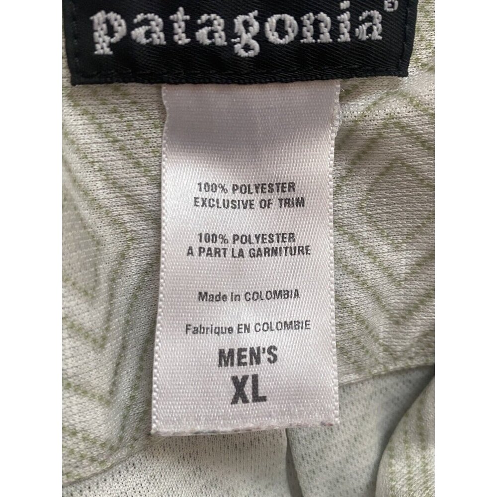 Patagonia Men's XL New Belgium Brewing Short Sleeve Polyester Shirt Sage Green - Picture 13 of 13